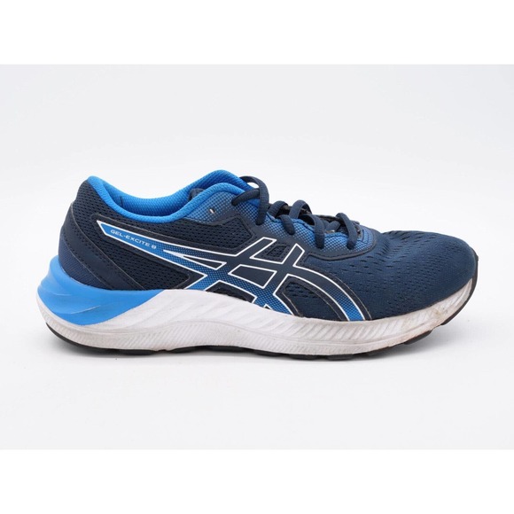 Asics Gel Excite 8 Kids 8 GS Running Shoes Blue Mesh Lace Up Athletic Sneaker - Picture 4 of 10